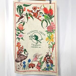 Hand-painted Linen Vintage Tapestry
